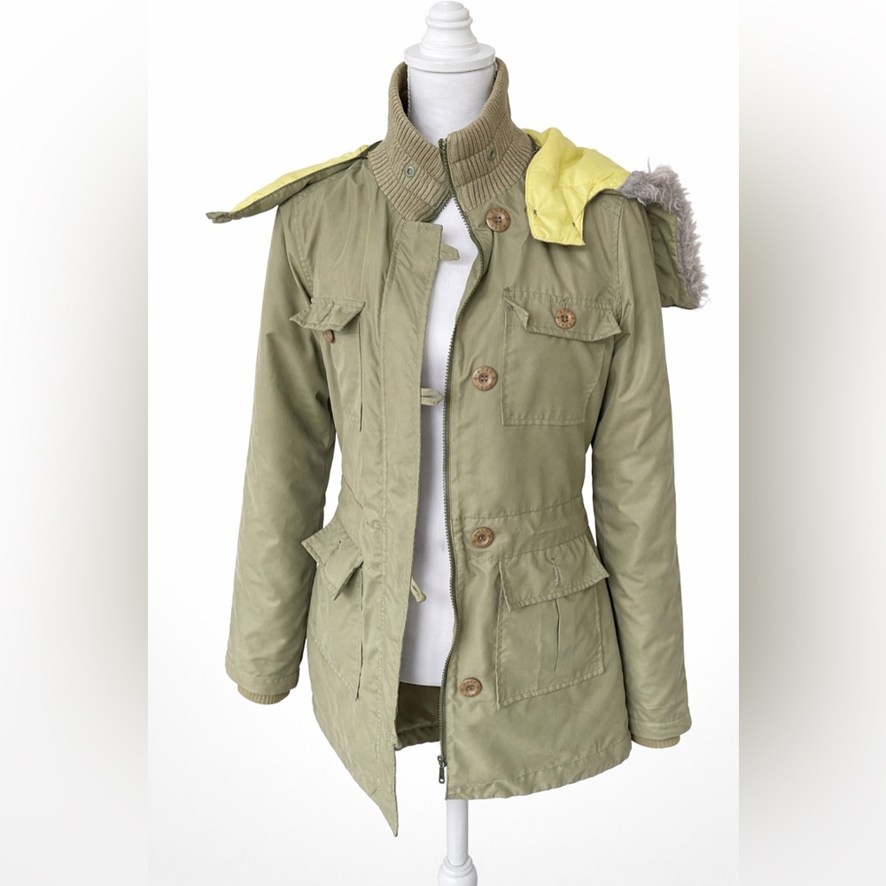🦓 Roxy Green 3/4 Jacket - Lime - Y2K - Picture 2 of 5